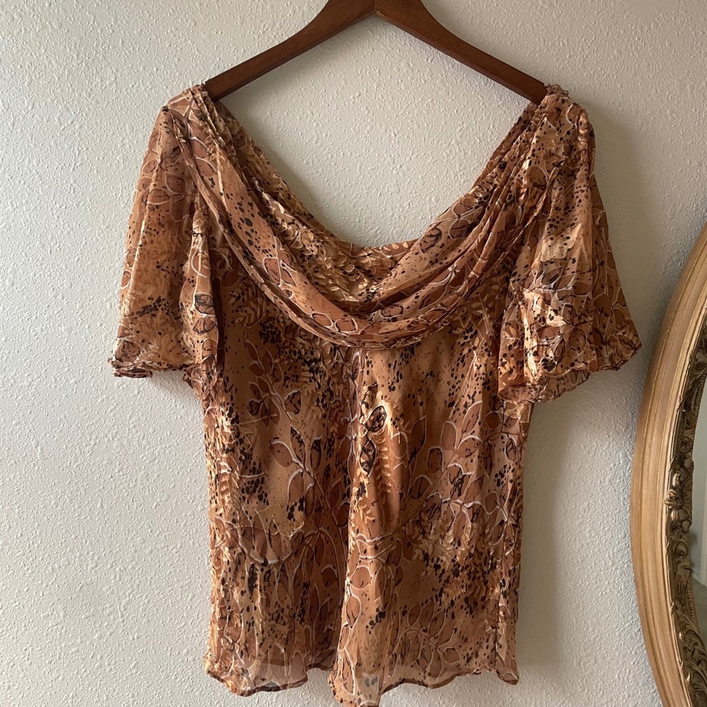 Beautiful Fairy‎ Whimsy Silk Off the Shoulder Blouse - Picture 5 of 8
